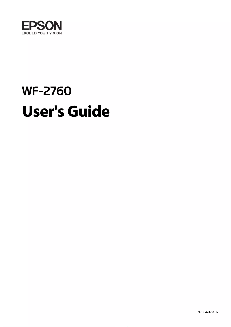 Página 1 del manual Manual de usuario Epson WorkForce WF-2760