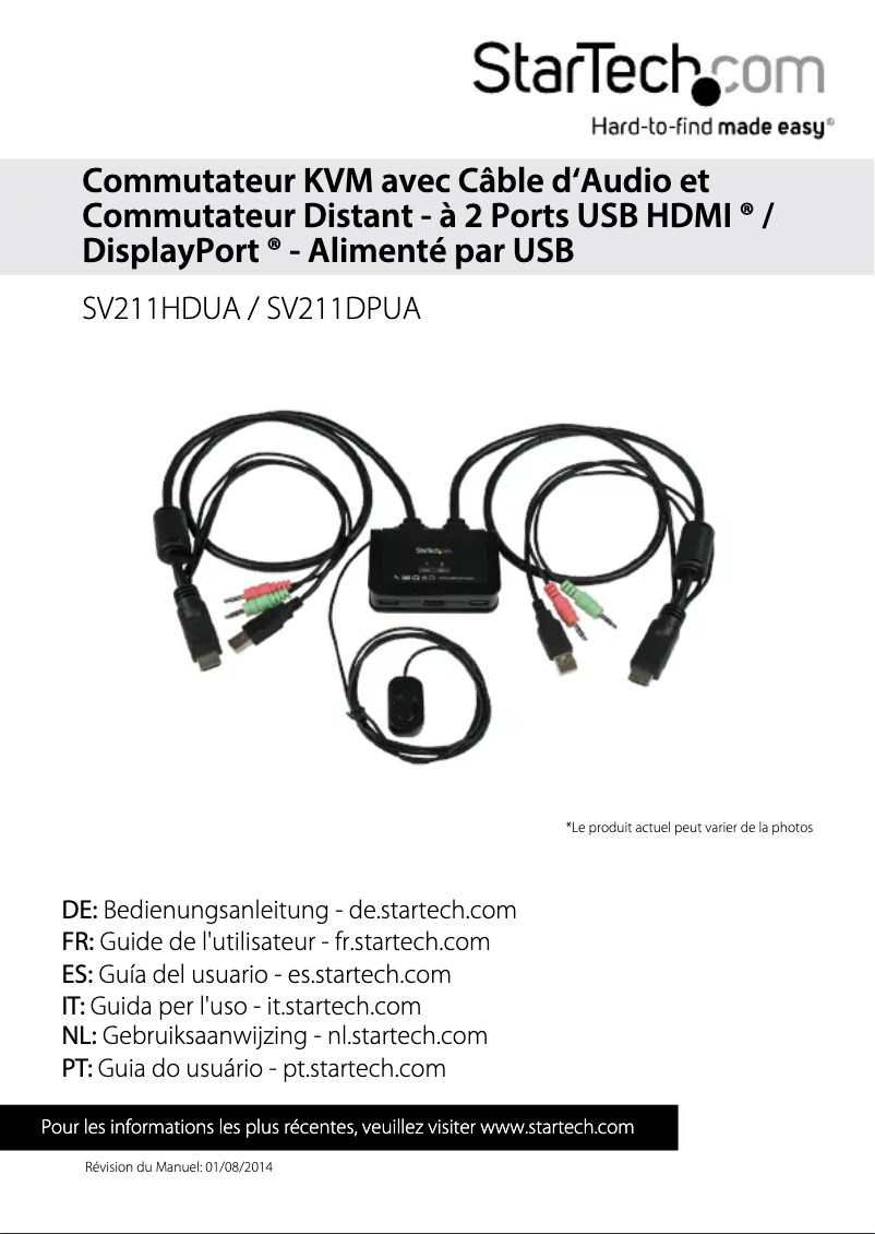 Image de la première page du manuel de l'appareil SV211DPUA
