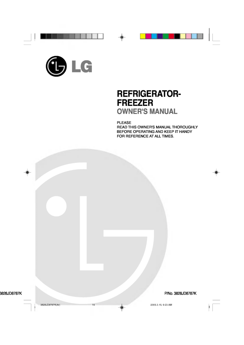 Page 1 de la notice Manuel utilisateur LG GR-S472QLC
