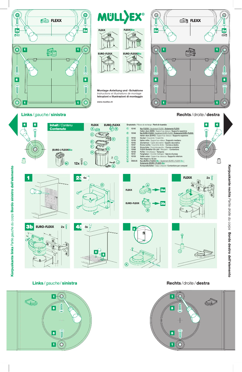 Page 1 de la notice Manuel utilisateur Müllex EURO FLEXX