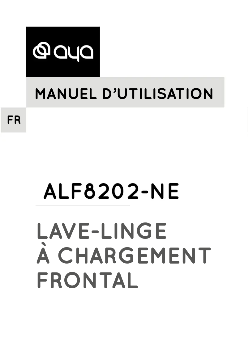 Image de la première page du manuel de l'appareil ALF8202