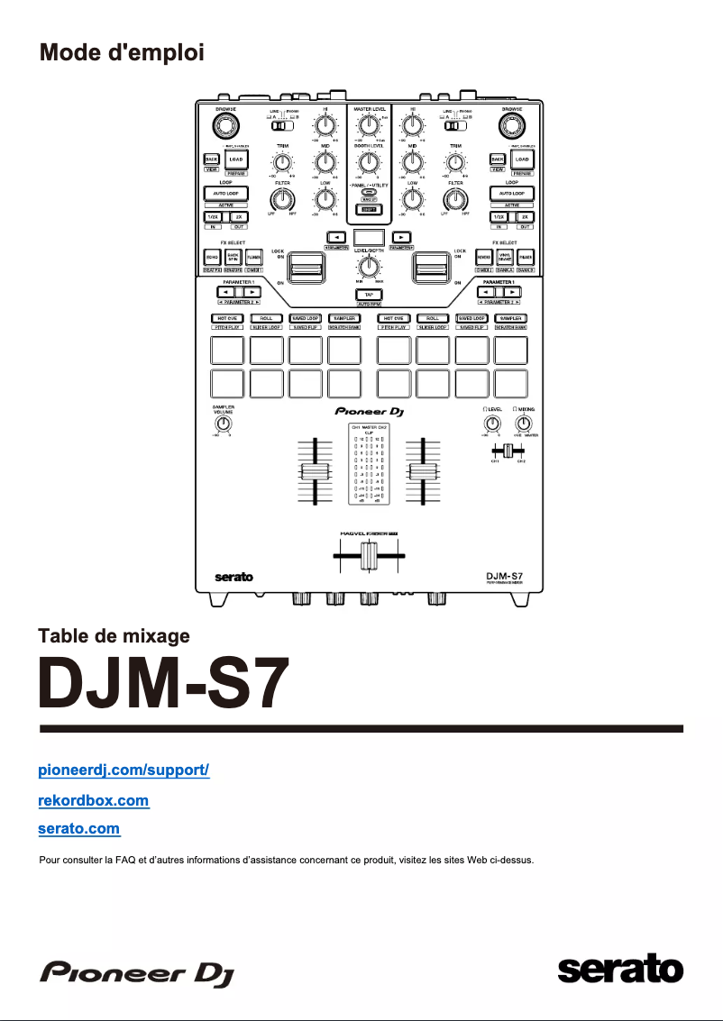 Imagen de la primera página del manual del dispositivo DJM-S7