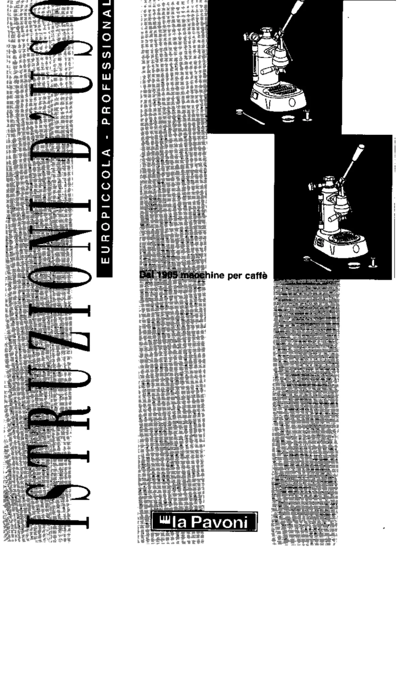 Page 1 de la notice Manuel utilisateur la Pavoni PROFESSIONAL