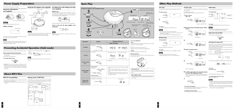 Page 1 de la notice Manuel utilisateur JVC XLPM5