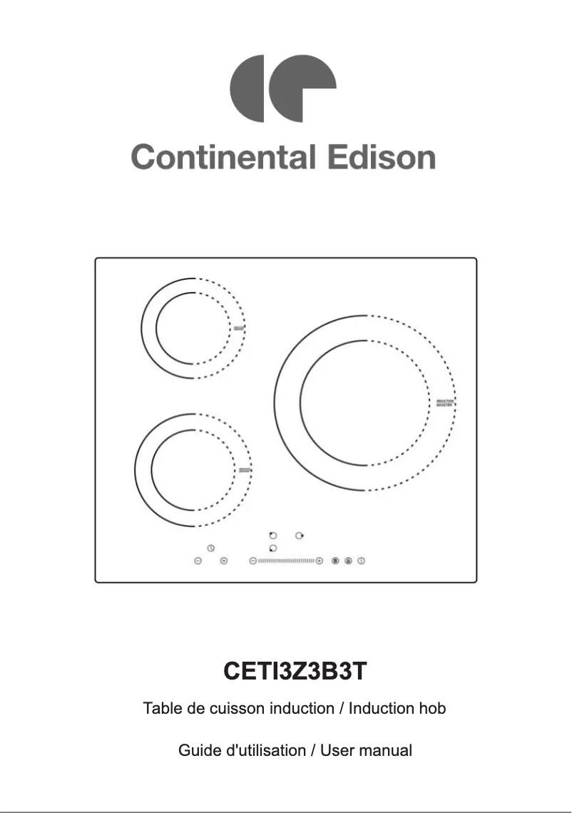 Page n°1 - Manuel utilisateur Continental Edison CETI3Z3B3T
