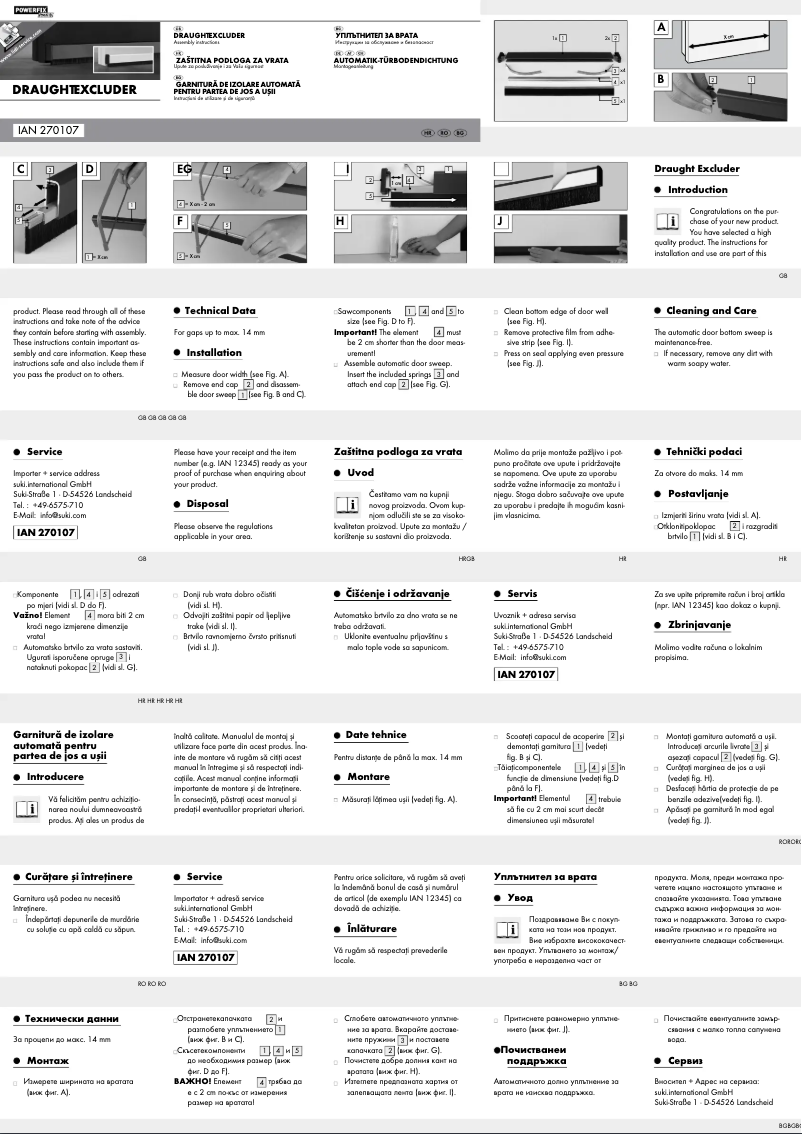 Page 1 de la notice Manuel utilisateur Powerfix IAN 291542