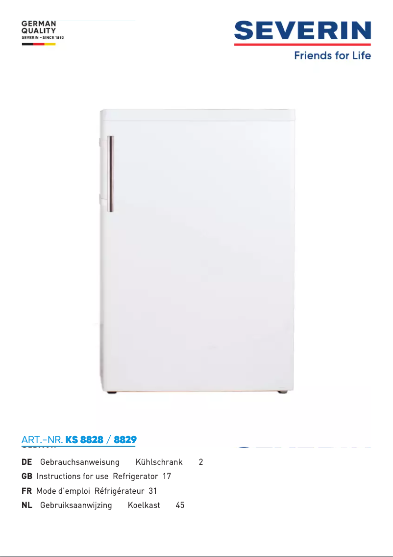 Imagen de la primera página del manual del dispositivo KS 8829