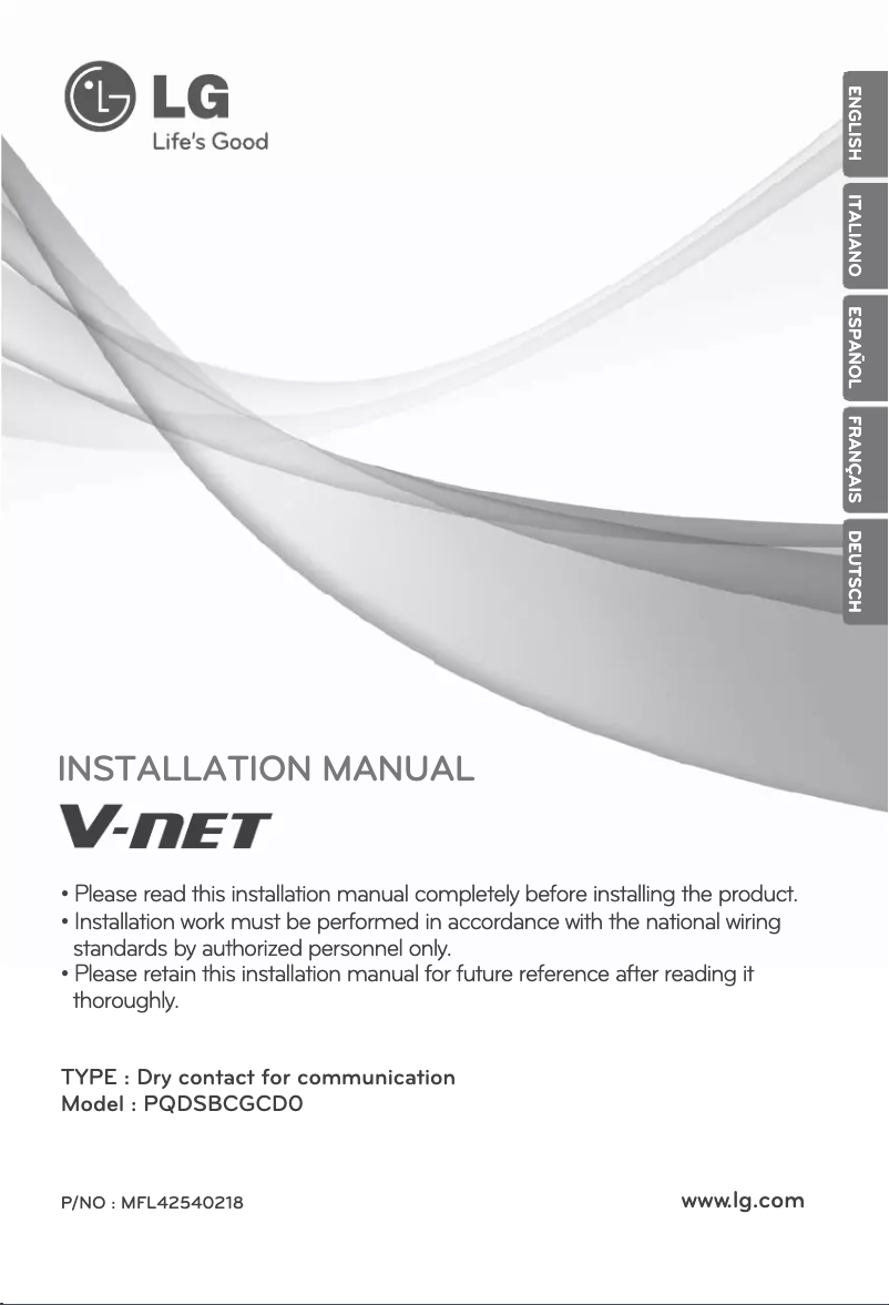 Page n°1 - Manuel utilisateur LG PQDSBCGCD0