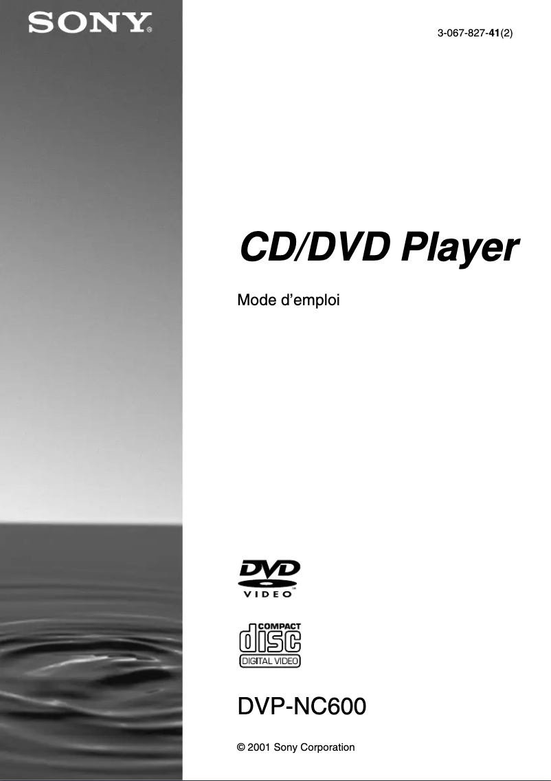 Image de la première page du manuel de l'appareil DVP-NC600