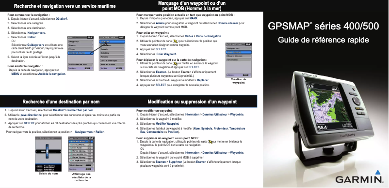 Page 1 de la notice Manuel utilisateur Garmin GPSMAP 520s