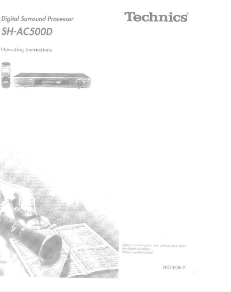 Página 1 del manual Manual de usuario Technics SH-AC500
