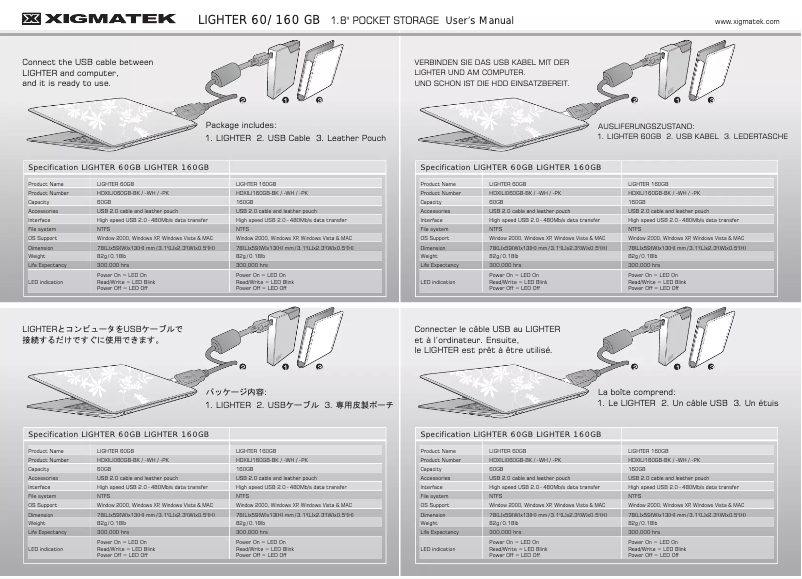 Image de la première page du manuel de l'appareil Lighter