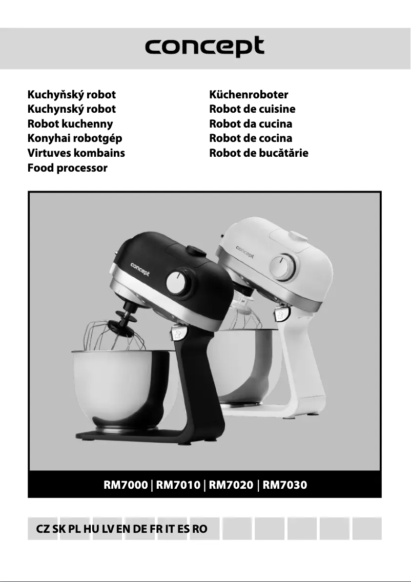 Page 1 de la notice Manuel utilisateur Concept RM7000