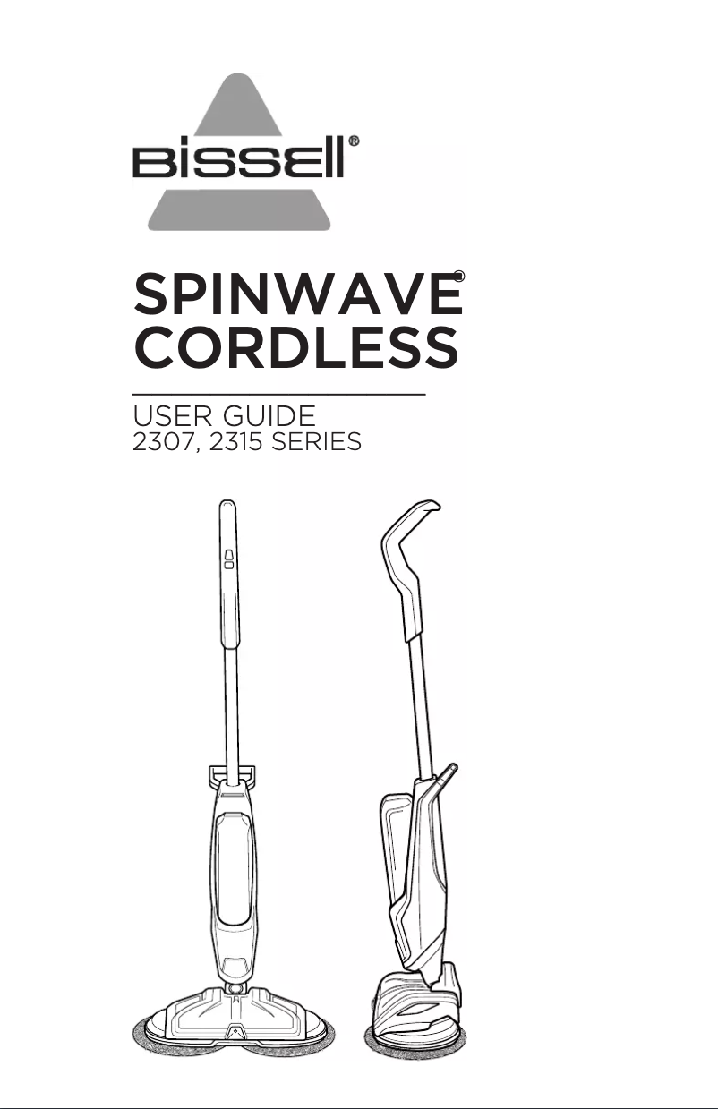 Page 1 de la notice Manuel utilisateur Bissell SpinWave Cordless Hard Floor