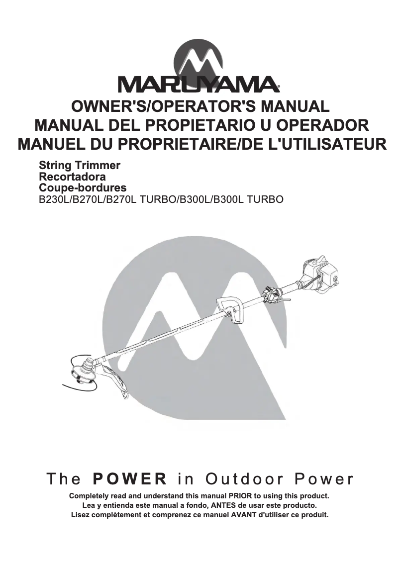 Image de la première page du manuel de l'appareil B270L