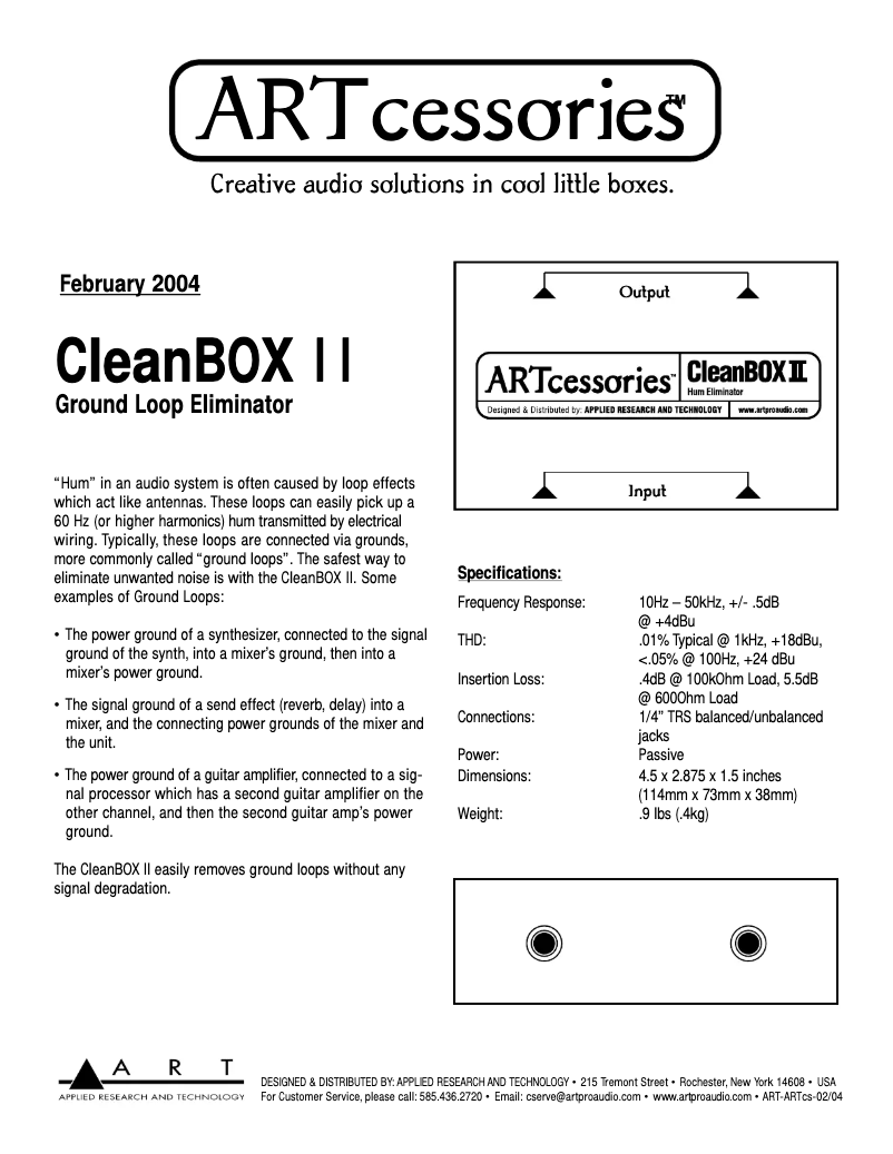 Image de la première page du manuel de l'appareil Clean Box II