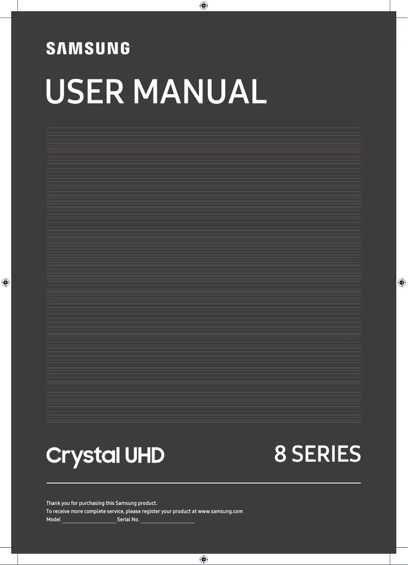 Page n°1 - Manuel utilisateur Samsung UE43TU8000