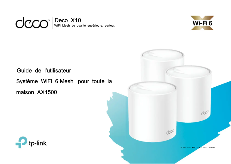 Image de la première page du manuel de l'appareil Deco X10