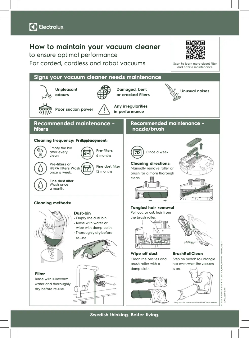 Page 1 de la notice Manuel d'utilisation et d'entretien Electrolux UltimateHome 300