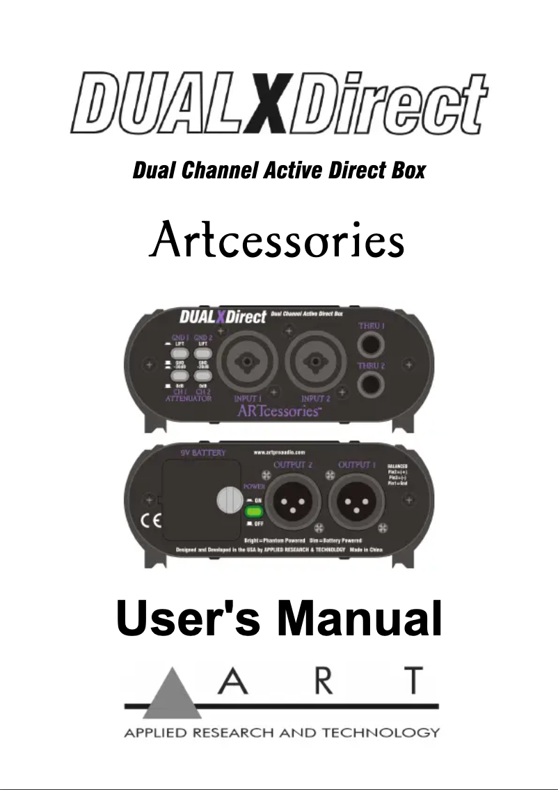 Página 1 del manual Manual de usuario ART Dualxdirect