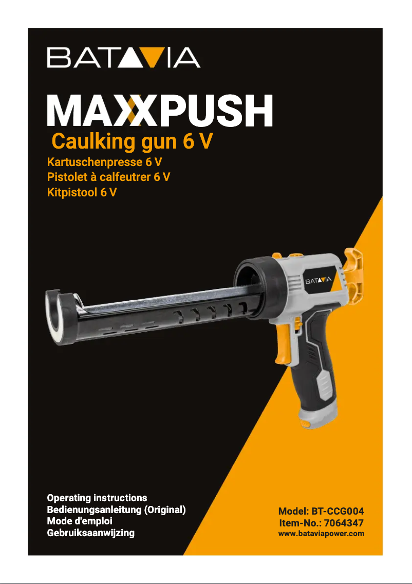 Image de la première page du manuel de l'appareil MaxxPush BT-CCG004