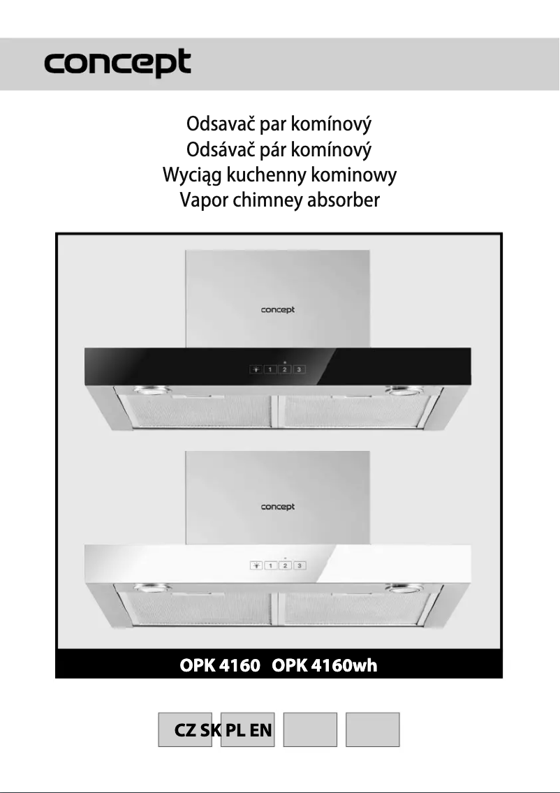 Image de la première page du manuel de l'appareil OPK-4160wh