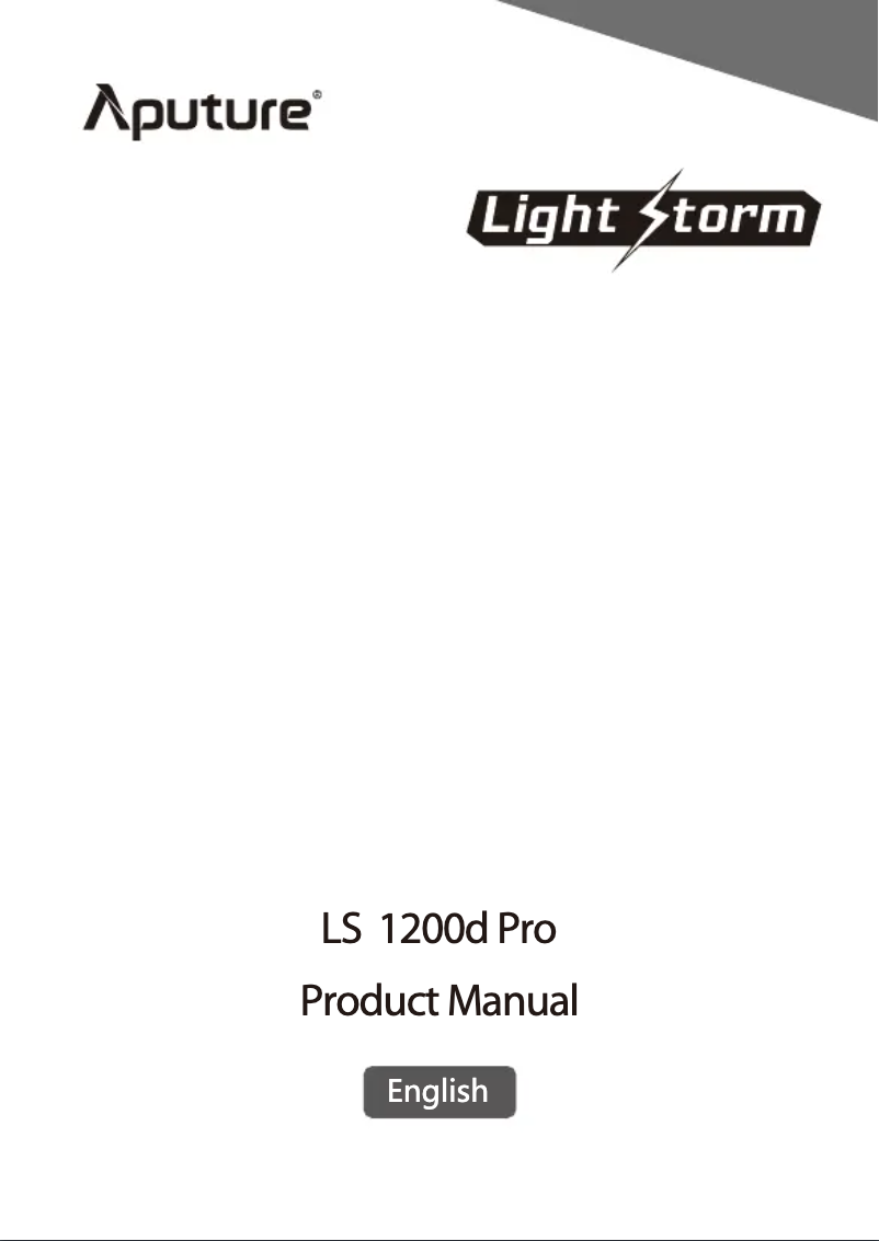 Page n°1 - Manuel utilisateur Aputure Light Storm 1200D Pro