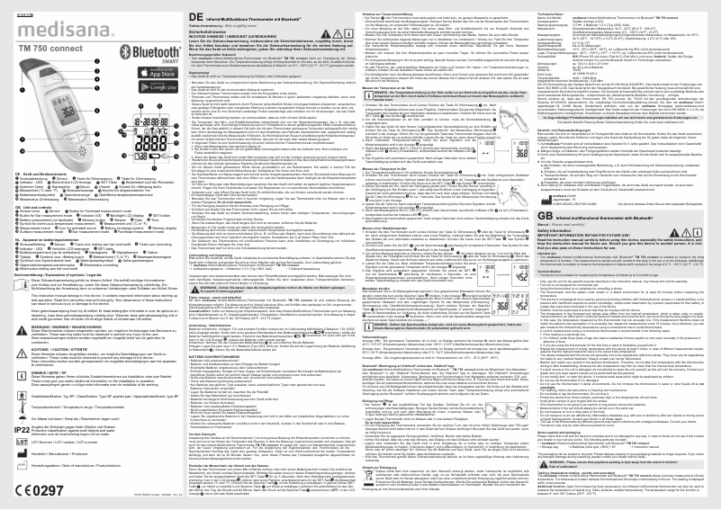Page 1 de la notice Manuel utilisateur Medisana TM 750 Connect