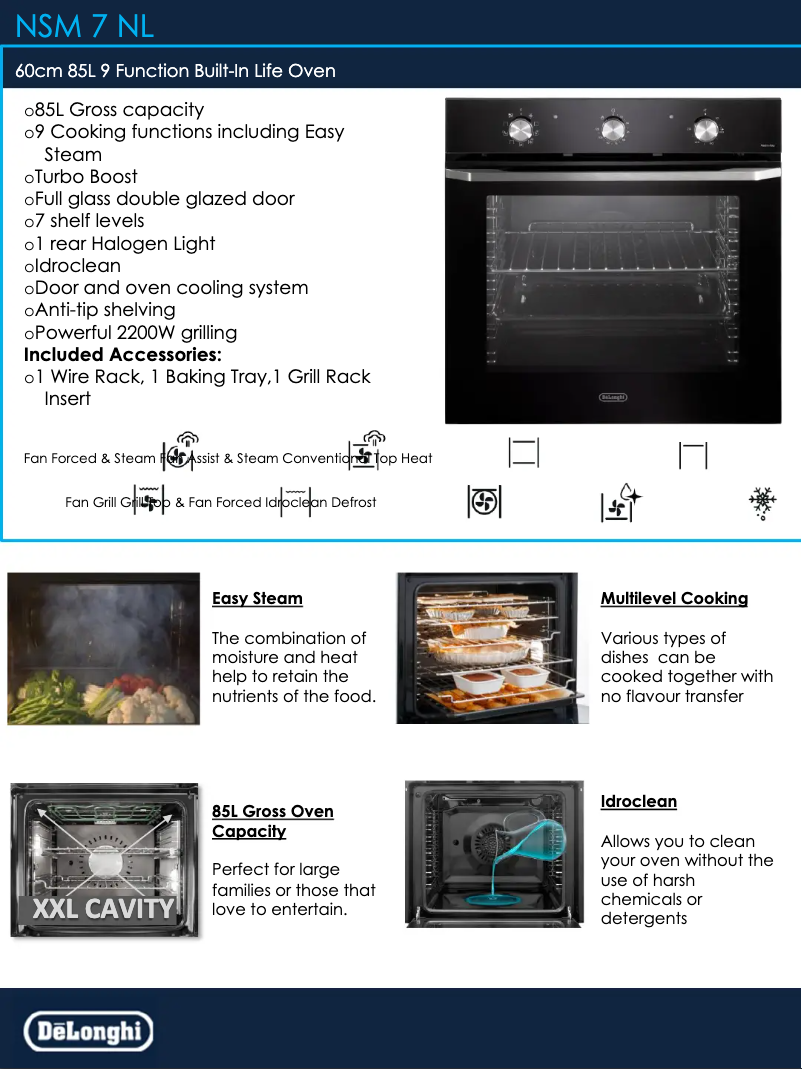 Page n°1 - Fiche technique DeLonghi NSM 7 NL