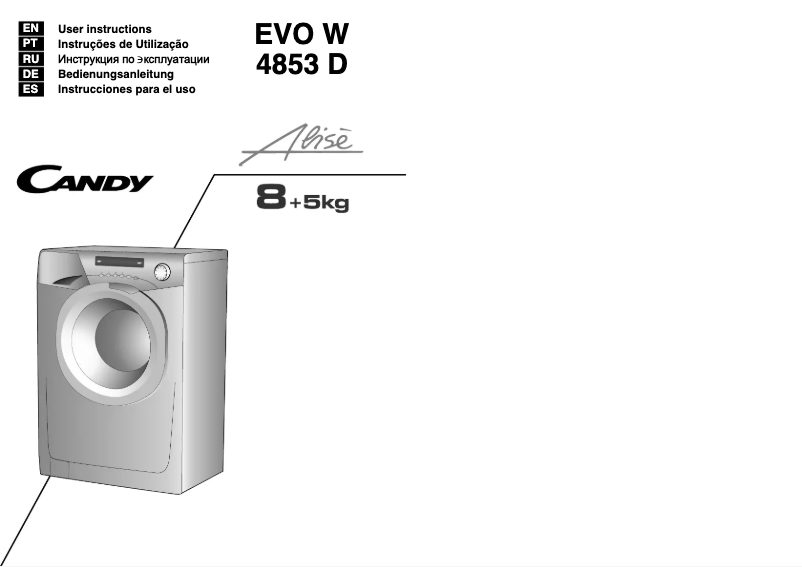 Page n°1 - Manuel utilisateur Candy EVO W 4853D