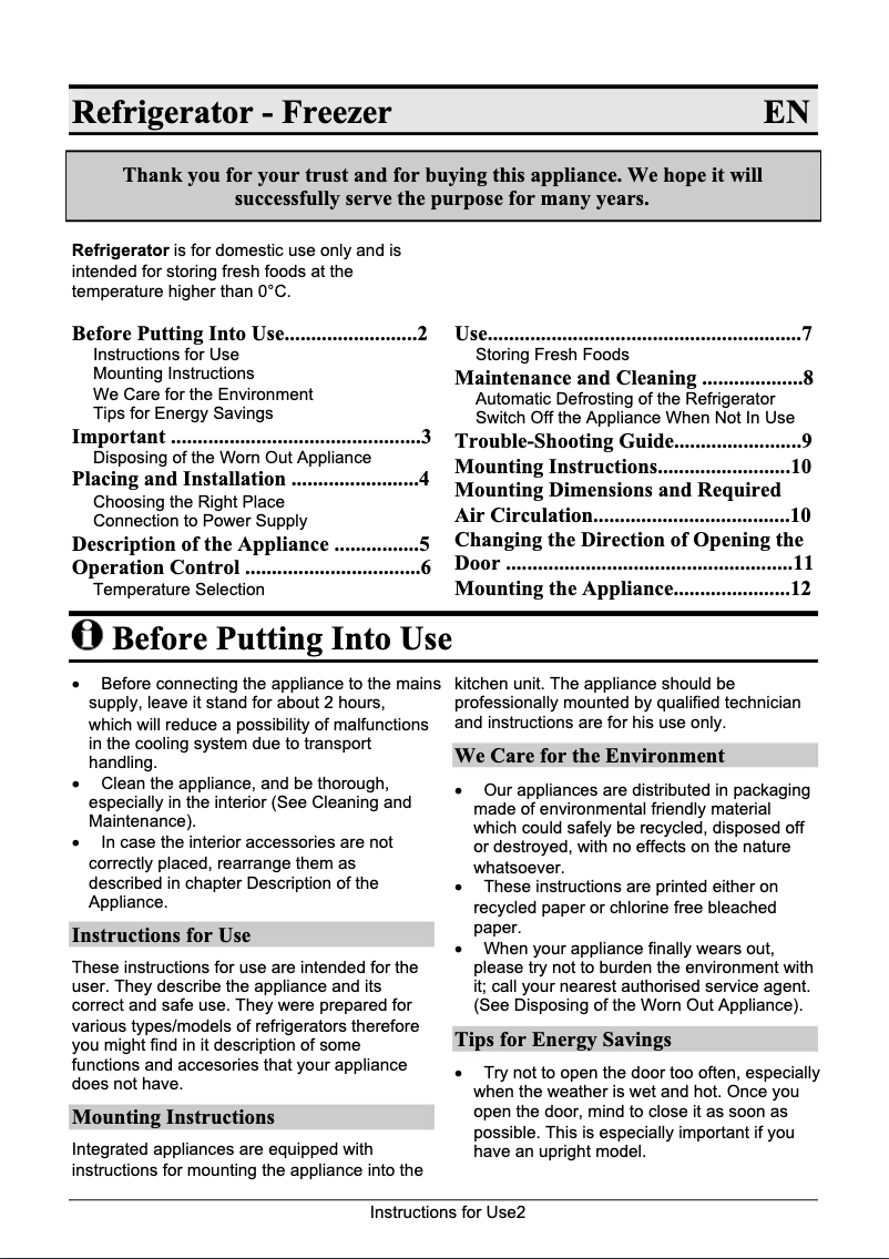 Image de la première page du manuel de l'appareil RI4155W