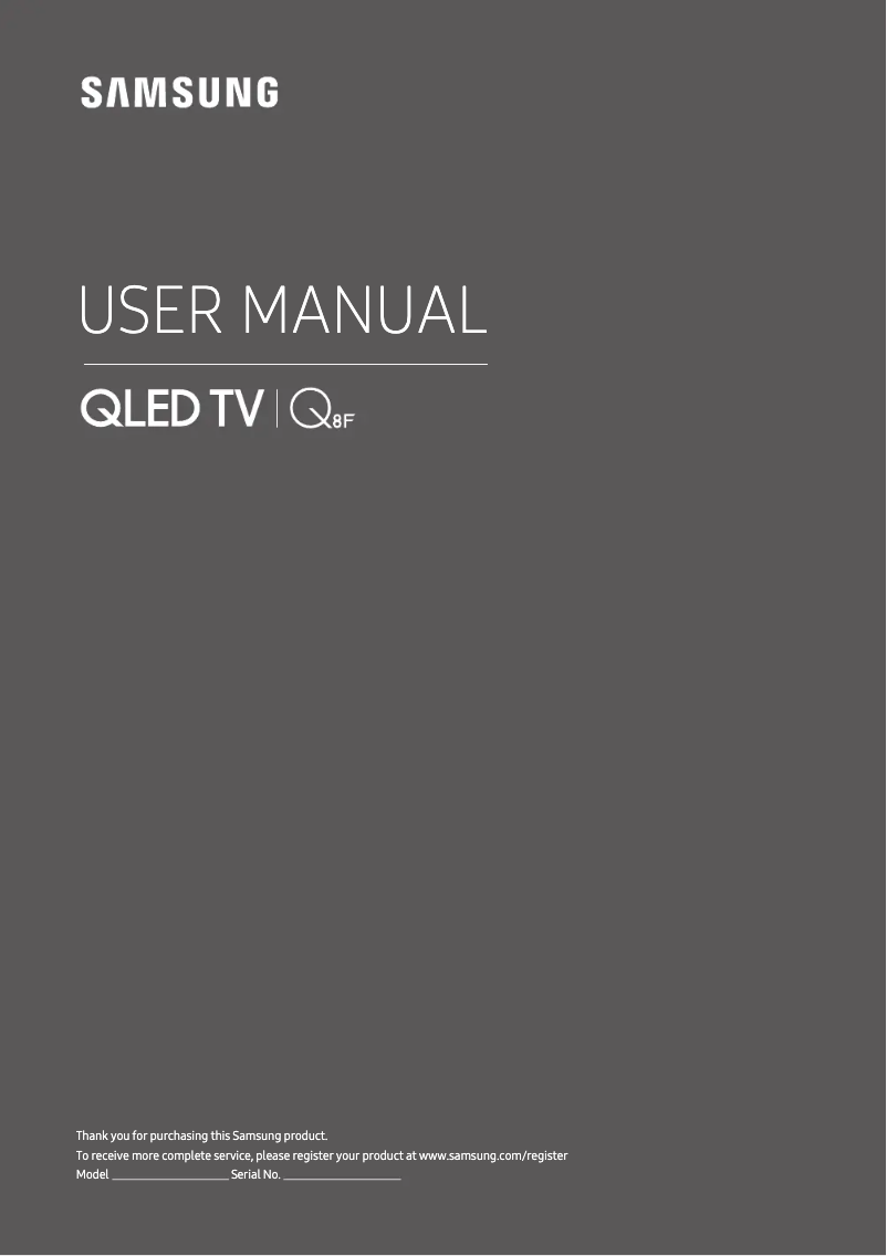 Page n°1 - Manuel utilisateur Samsung QE55Q8FAMT