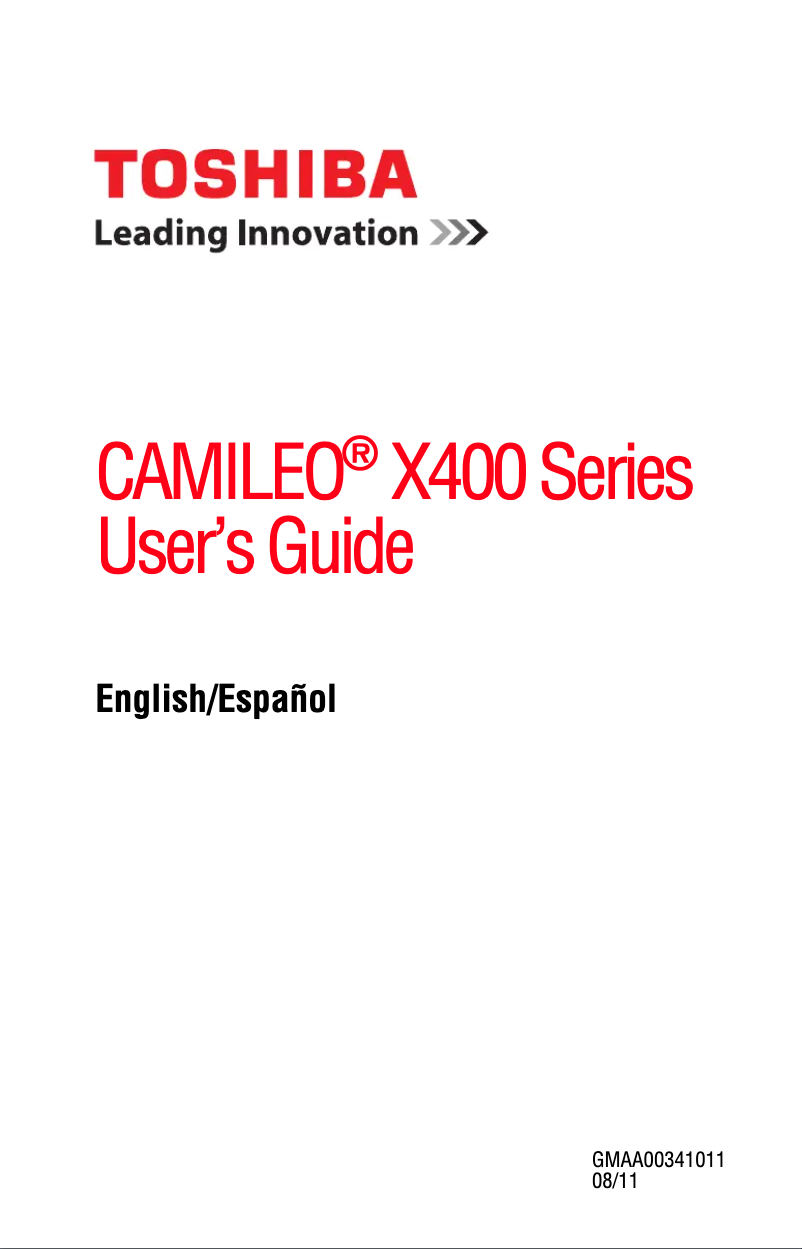 Image de la première page du manuel de l'appareil Camileo X410