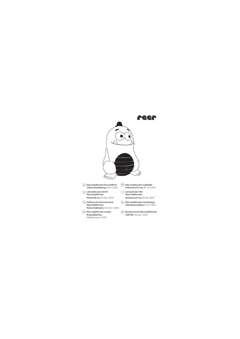 Page n°1 - Manuel utilisateur Reer MyLovelyMonster 52032