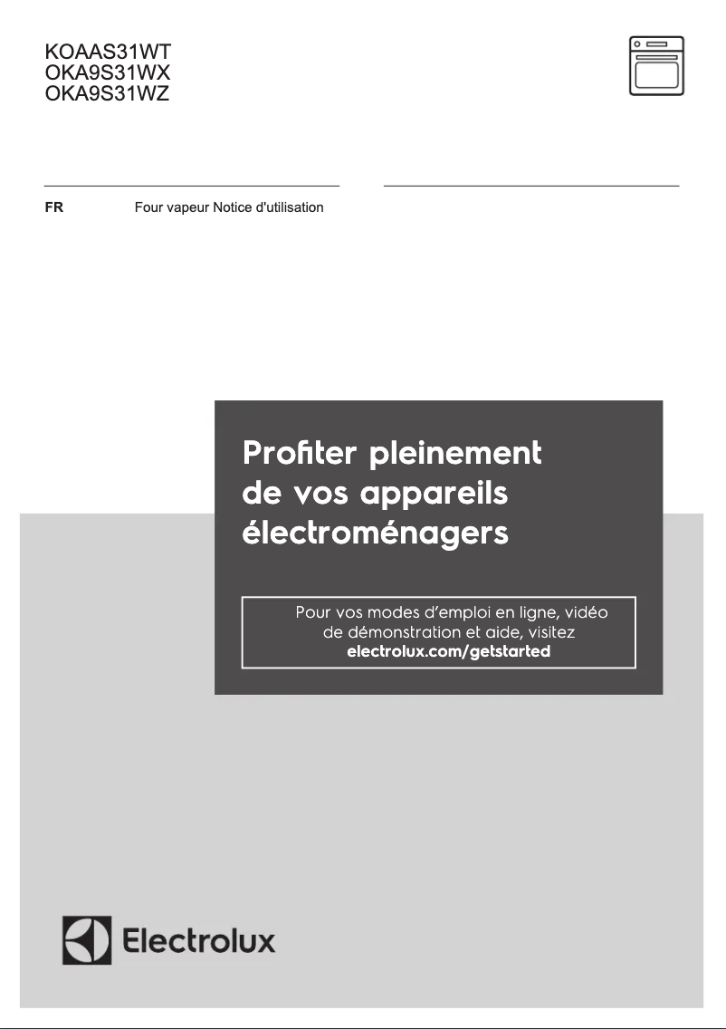 Page n°1 - Manuel utilisateur Electrolux KOAAS31WT