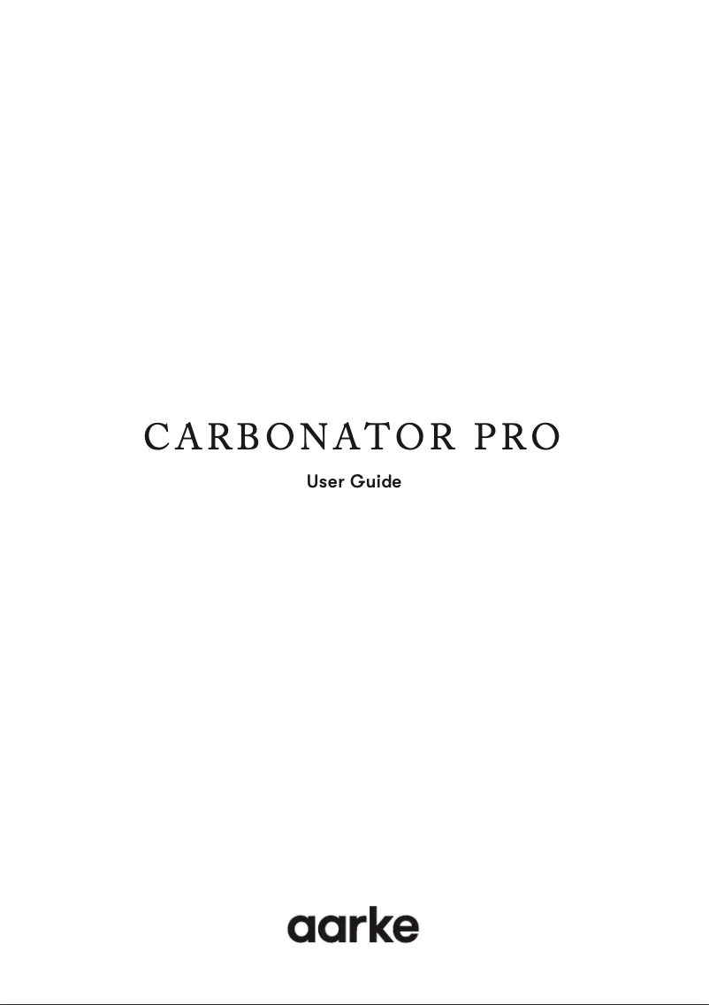 Image de la première page du manuel de l'appareil Carbonator 3