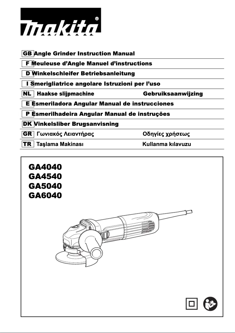 Page 1 de la notice Manuel utilisateur Makita GA4040