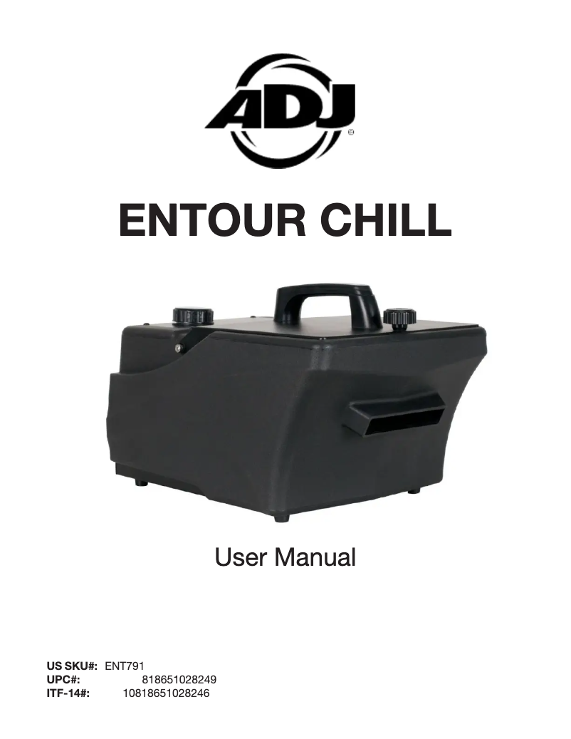 Image de la première page du manuel de l'appareil Entour Chill