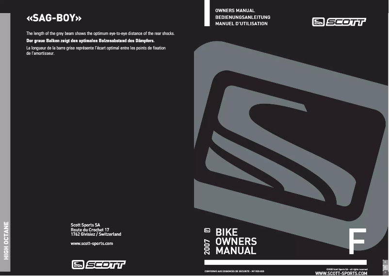 Image de la première page du manuel de l'appareil High Octane