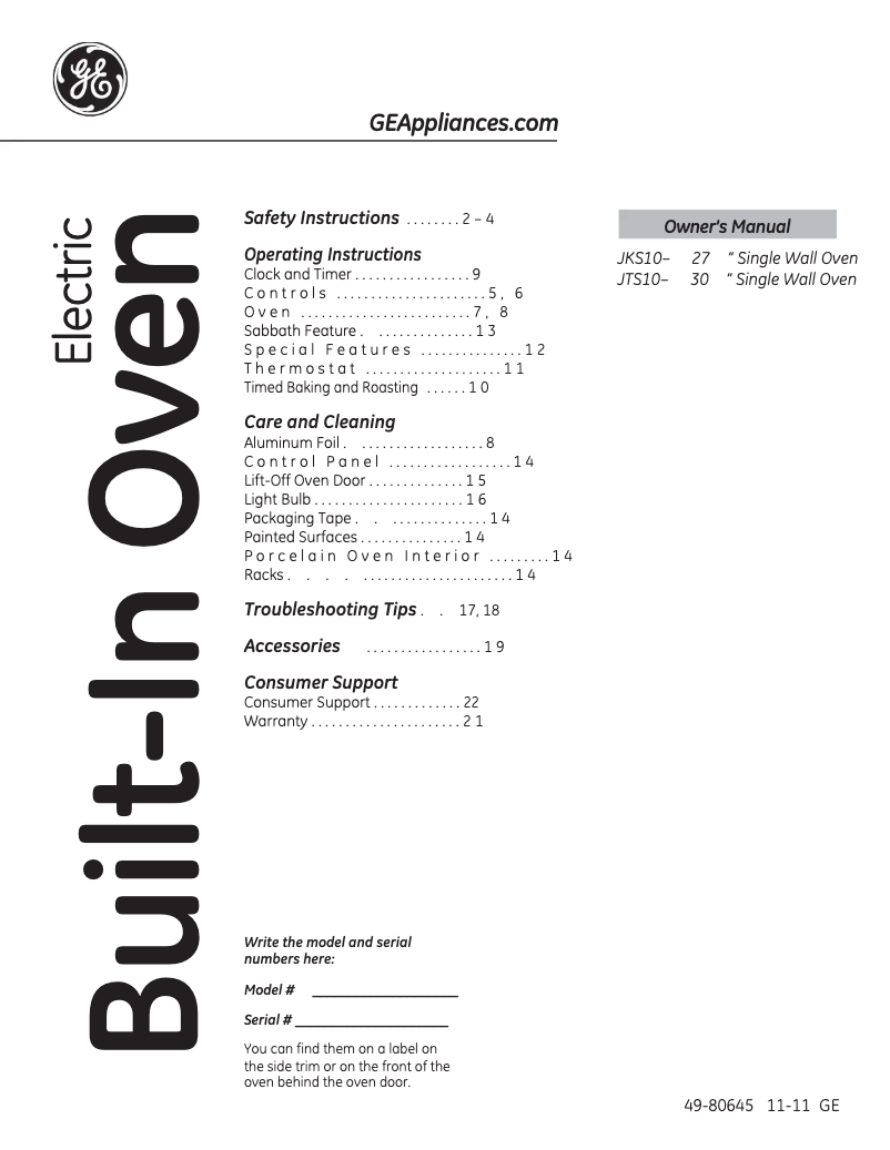 Image de la première page du manuel de l'appareil JTS10SPSS