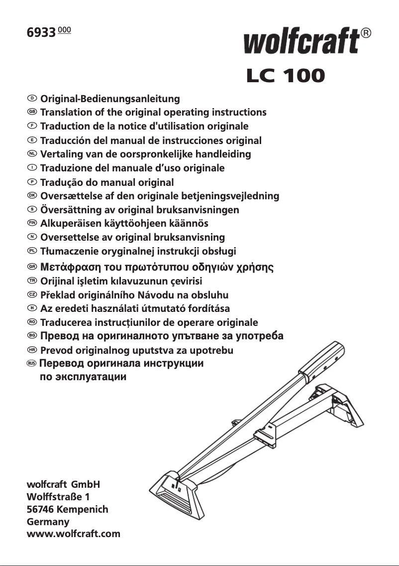 Página 1 del manual Manual de usuario Wolfcraft LC 100