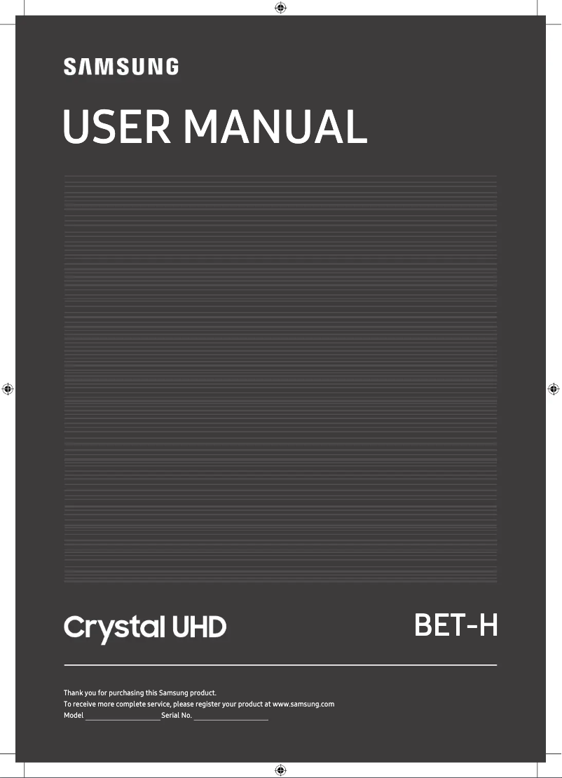Page n°1 - Manuel utilisateur Samsung LH65BETHLGW