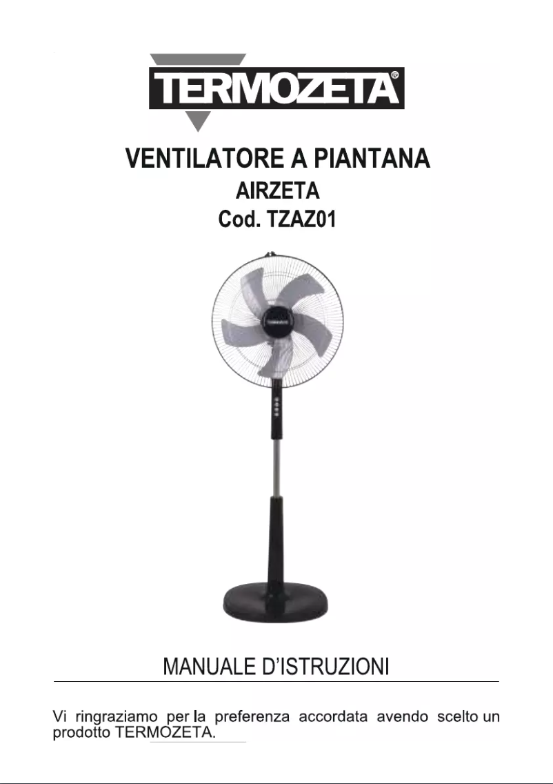 Image de la première page du manuel de l'appareil AirZeta TZAZ01