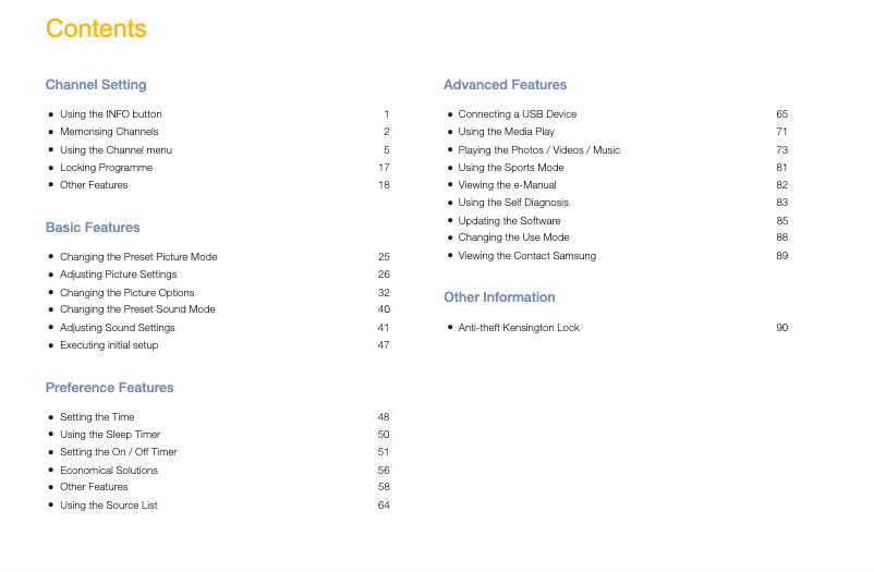Page n°1 - Manuel utilisateur Samsung UA40M5000AJ