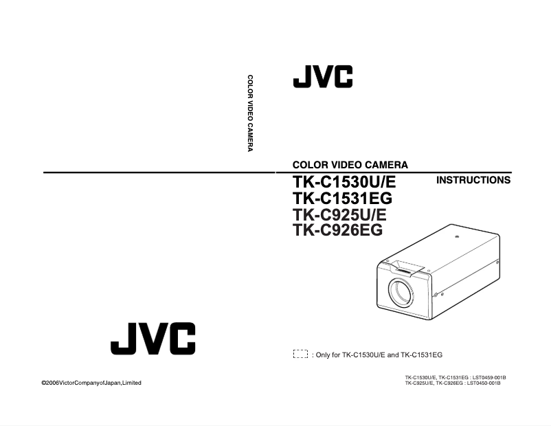 Image de la première page du manuel de l'appareil TK-C926EG