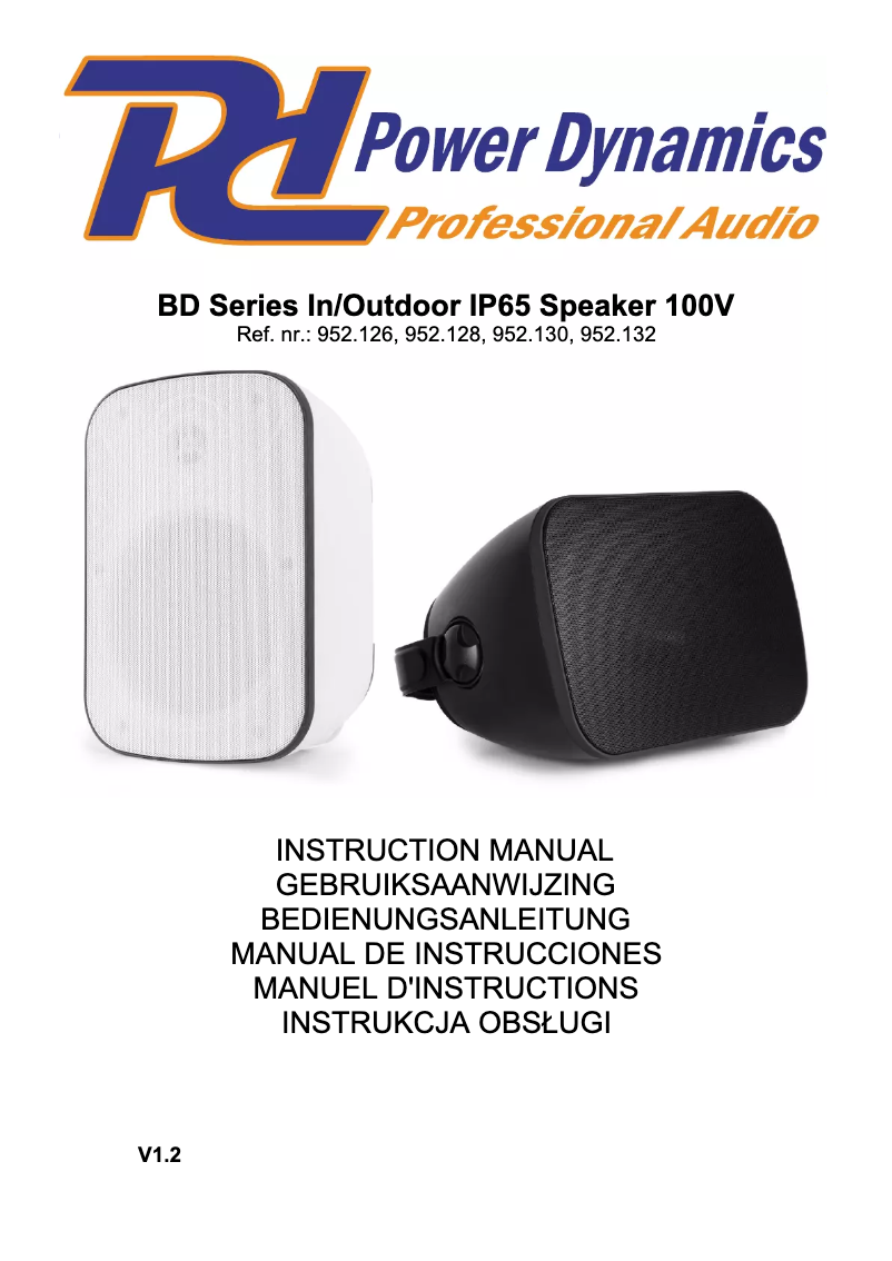 Page n°1 - Manuel utilisateur Power Dynamics BD65TB