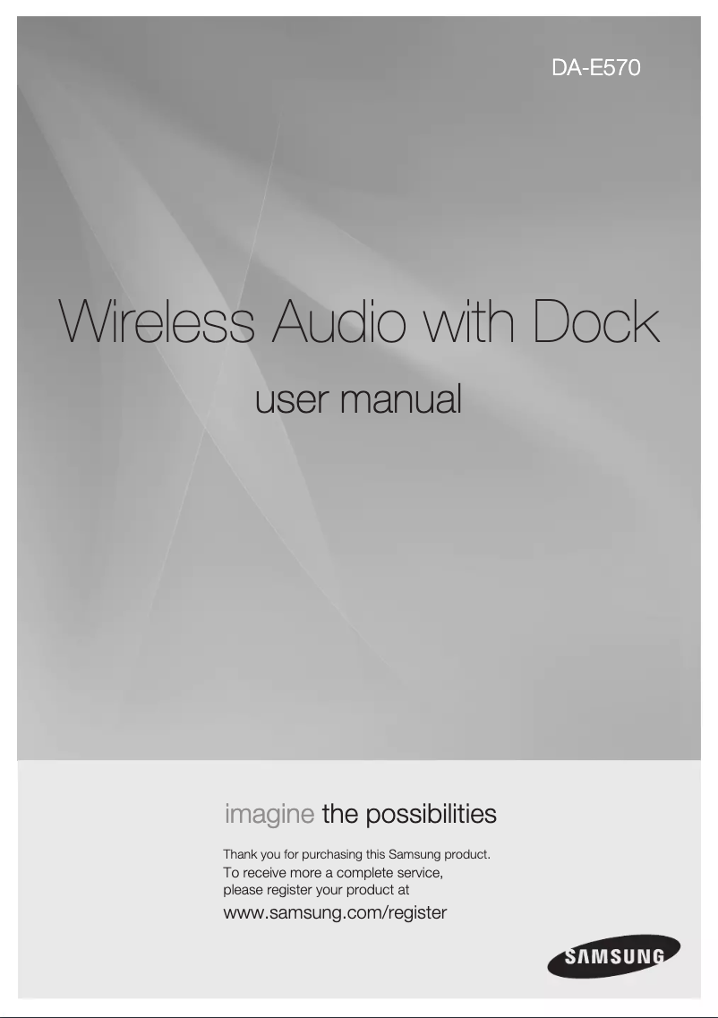 Page 1 de la notice Manuel utilisateur Samsung DA-E570