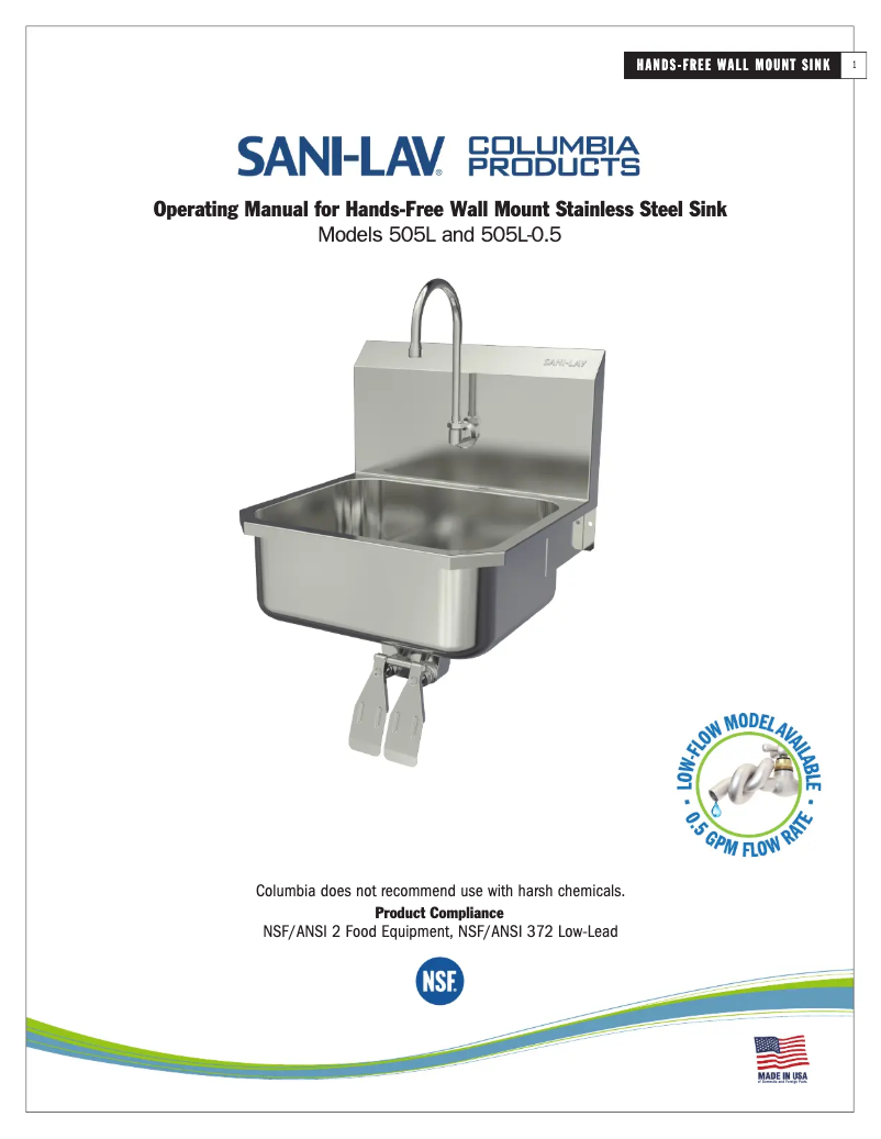 Image de la première page du manuel de l'appareil 505L