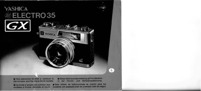 Image de la première page du manuel de l'appareil Electro 35 GX