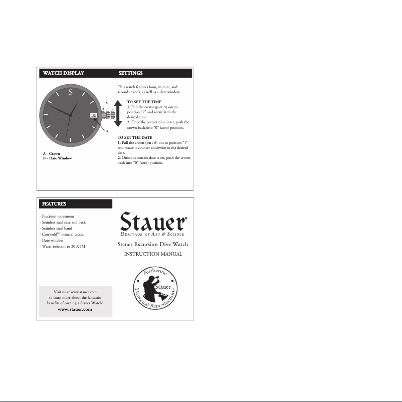 Page n°1 - Manuel utilisateur Stauer 29221